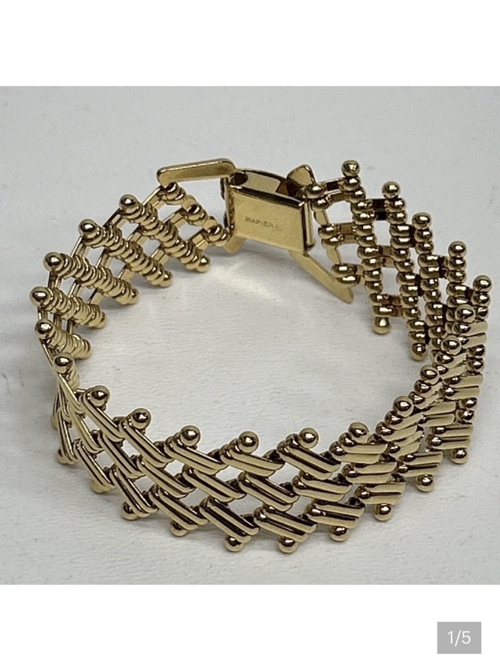 Vintage Napier gold-tone mesh bracelet Women’s costume jewelry